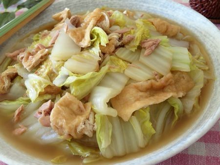 『フライパンで一発☆　うま味があふれる白菜とツナのうま煮』
