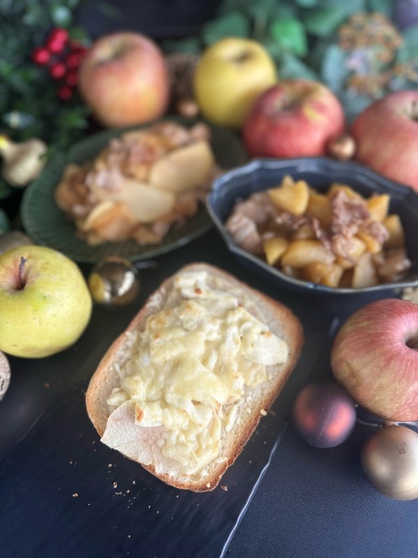 『【冬の味覚】りんごとクリームチーズのトースト』