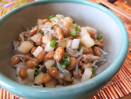 『切って混ぜるだけの5分副菜☆　納豆と大根じゃこ和え　』