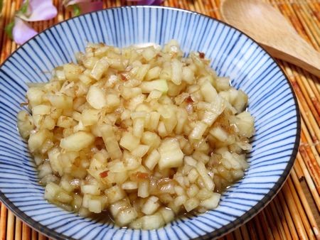 『大根大量消費にも☆　かつお節入り刻み大根の酢醤油漬け』