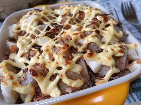 『こりゃうま♪　ほくほく里芋のかつこんクリームチーズマヨ焼き』