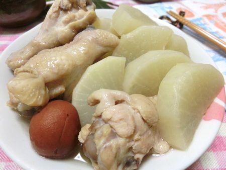 『しみウマ～♪　手羽元と大根の梅オイ白だし煮』