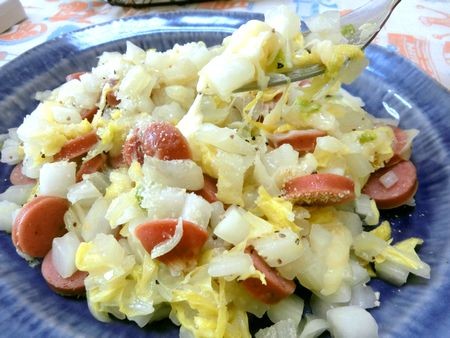 『白菜のチーズリゾット風♪　白菜とウインナーのチーズ炒め』