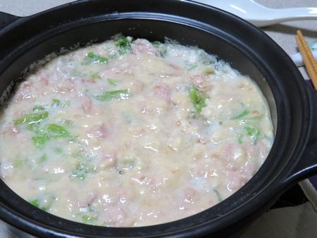 『つまみにもなります♪　小鍋で白菜とツナの濃厚粕汁』