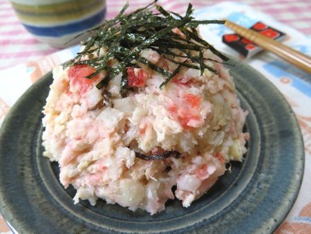 『ポテサラ風☆　里芋の梅チーズマヨサラダ』