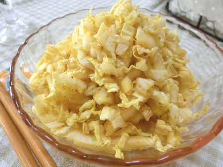 『ただ混ぜるだけで無限レシピ☆　白菜のカレーサラダ』