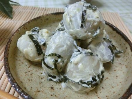 『海苔の風味がいいね♪　里芋の柚子胡椒マヨ和え』