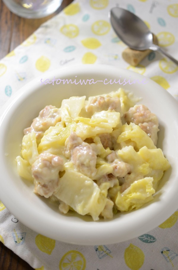 『【白菜と鶏肉のクリーム煮】米粉で仕上げる優しい味わい！』