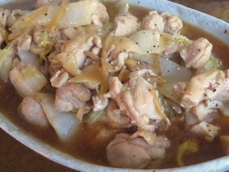 『生姜たっぷりが美味すぎ♪　鶏ももと白菜のオイ醤油炒め煮』