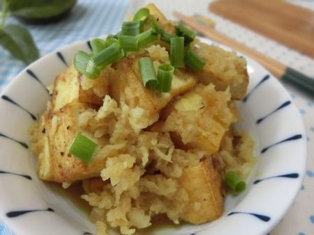 『大根おろしでしみじみ美味い♪　厚揚げのみぞれカレー生姜焼き』