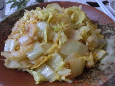 『お箸が止まらない♪　白菜だけのピリ辛中華炒め』