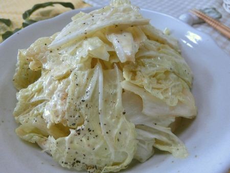 『包丁いらず☆　ちぎり白菜のポンマヨサラダ』