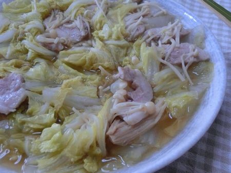 『フライパンで15分☆　白菜と豚バラの柚子胡椒煮』