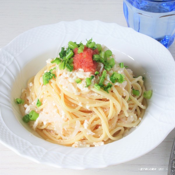大好きなパスタ♪野菜もタンパク質も一緒に摂れお手軽『大根豆腐たらこスパゲッティ』