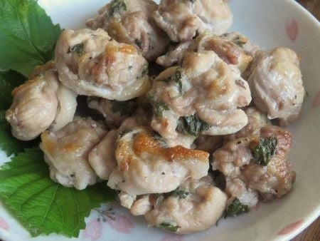 『くるりと巻いて魚焼きグリルで♪　豚こまと梅にんにく焼き』