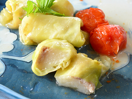 お餅が入った  ロールキャベツ～♪