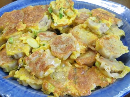 『チルドシュウマイとたまごがあれば♪　シュウマイのねぎピカタ』