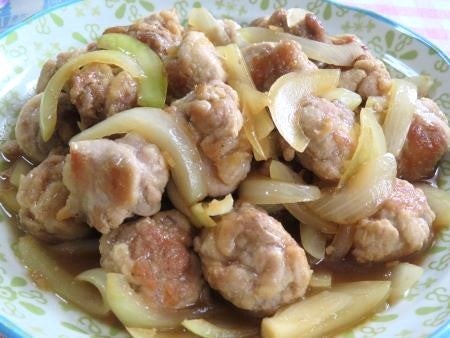 『豚こまにおからパウダーでヘルシーかさ増し♪　豚こまのレモン醤油炒め』