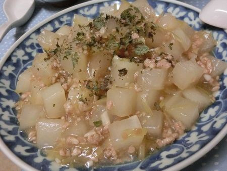 『フライパンで10分☆　大根とひき肉のオイスターソース煮』