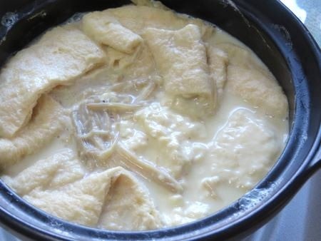 『柚子胡椒ポン酢で♪　重曹でとろ～り湯豆腐』