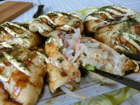 『肉無しだけど美味い♪　チーズもやしでポケットお好み焼き』