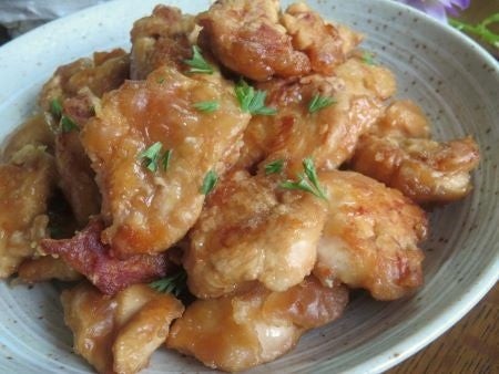 『箸がのびるのびる♪　鶏むね肉で醤油マヨから揚げ風』