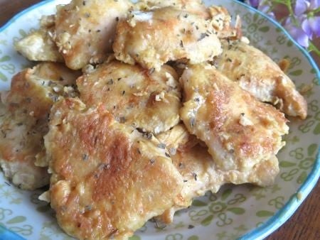 『しっとりやわらか～♪　鶏むね肉のカレーピカタ』