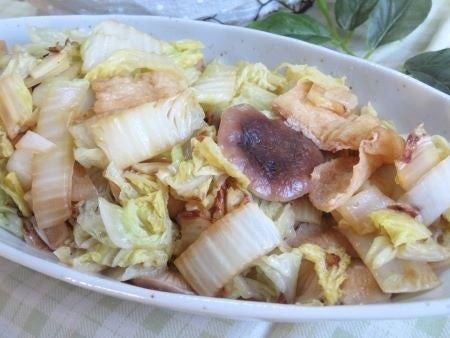 『くったりしみしみ♪　白菜と油揚げのオイスターうま炒め』