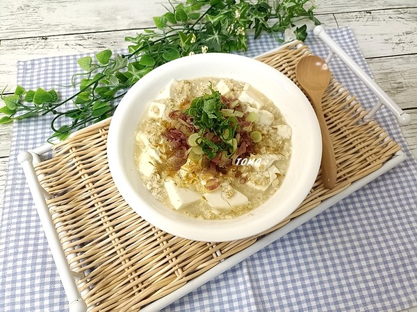 朝ごはんにも♪レンジで簡単！湯豆腐風オートミール粥
