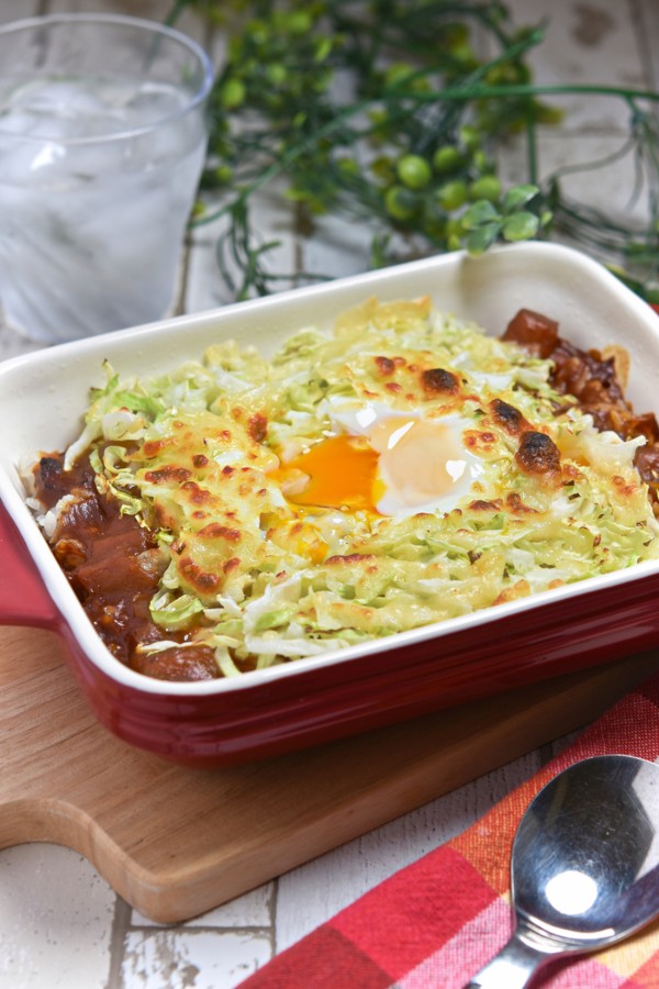 ぐんまの旬を味わう！トースターでこんがり仕上げ♪キャベツの巣ごもり卵焼きカレー｜ぐんまクッキングアンバサダーvol.11 - すずめの食卓３６５日