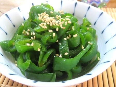 『すばやく味しみ♪　冷凍ピーマンのおひたし』