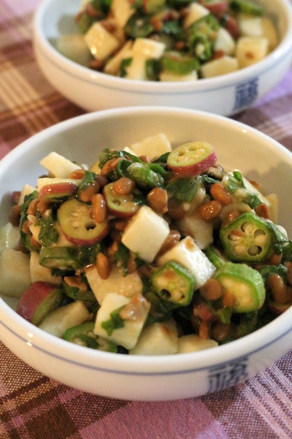 『納豆と夏野菜のネバネバサラダ』