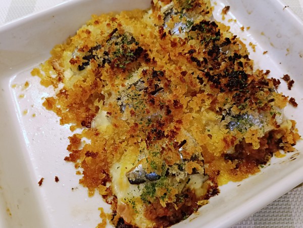 暑い日は火を使わずに！イワシのカレー入りパン粉焼き♡