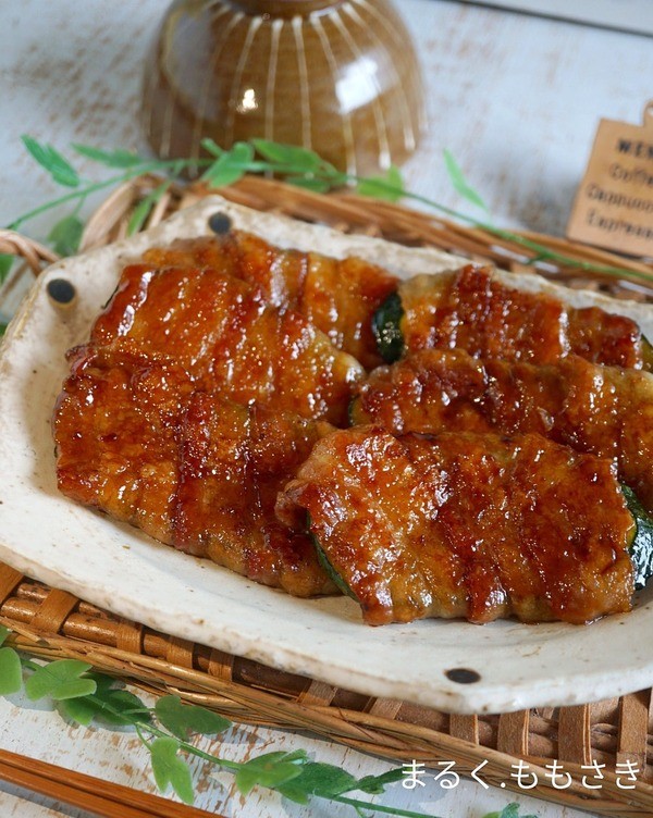 ワンバンして食べたい♪ズッキーニと豚バラロールの照り焼き