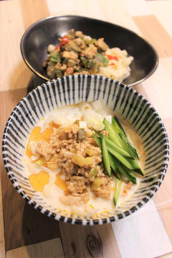 『レンジで時短！夏ランチ！絶品担々うどん！』
