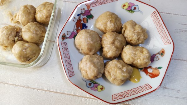 火を使わない！電子レンジde皮なし、レンチンシュウマイ♪
