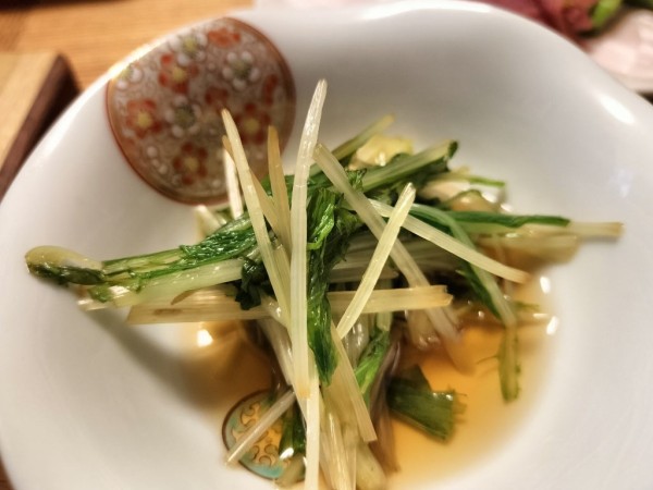 『水菜のおひたし　レンチン＆めんつゆで』