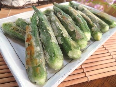 『少しの油でサクサク♪　オクラのから揚げ』