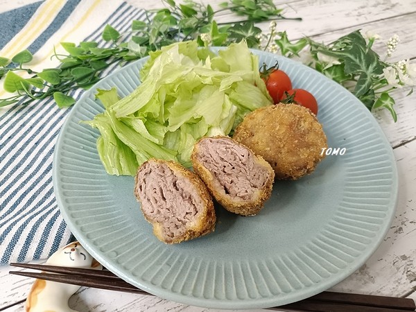 牛切り落とし肉で♪牛切り落とし肉の牛カツ