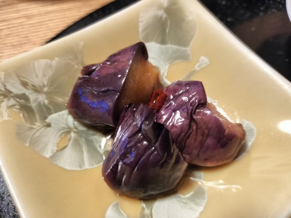 『揚げず茄子の南蛮漬け　レンチンで油通し』