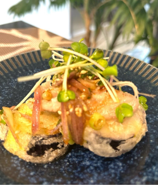 ご飯が進む茄子と豚薄切り肉のたっぷり薬味ソースがけ、パン焼きレッスンはフォッカチャでした ♪♪