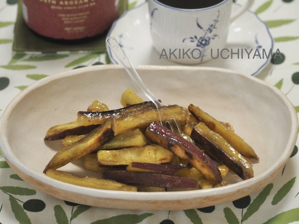 オリーブオイルかけてみた282シナモン香るさつまスティック