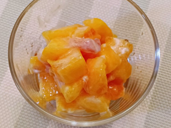 柿のマスカルポーネ和え&ダブルレインボー♡