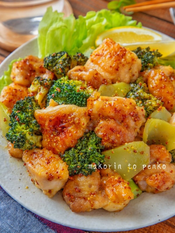 『甘じょっぱさがやみつき！子供達が取り合って食べたハニーマスタード炒め』