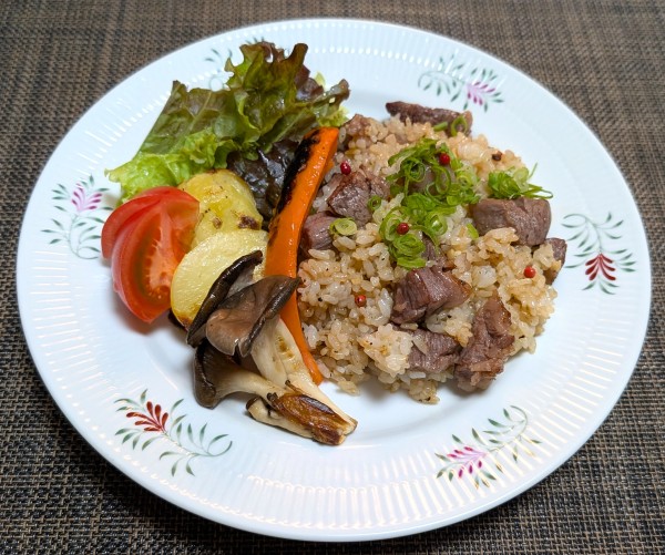 ステーキガーリック炒飯♪☆♪☆♪