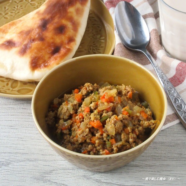 解凍上手で驚きのアラジン！電子レンジで本格スパイシー。和の調味料でコク旨『大人のキーマカレー』