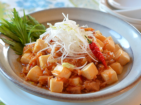 なめたけと冷凍豆腐で “なめたけ麻婆” ♪