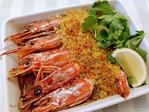 赤海老を使って豪華に見せる！赤海老のパン粉焼き♡