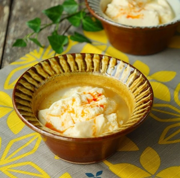 たまごとたっぷりの牛乳で作る・レンジで簡単♪「 金波汁」　(乳和食レシピ)