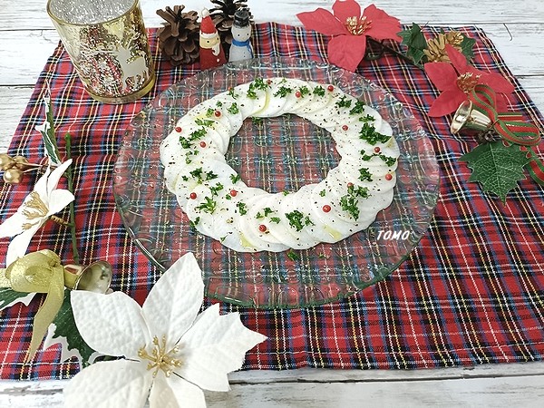 クリスマスに♪かぶのリース風マリネ